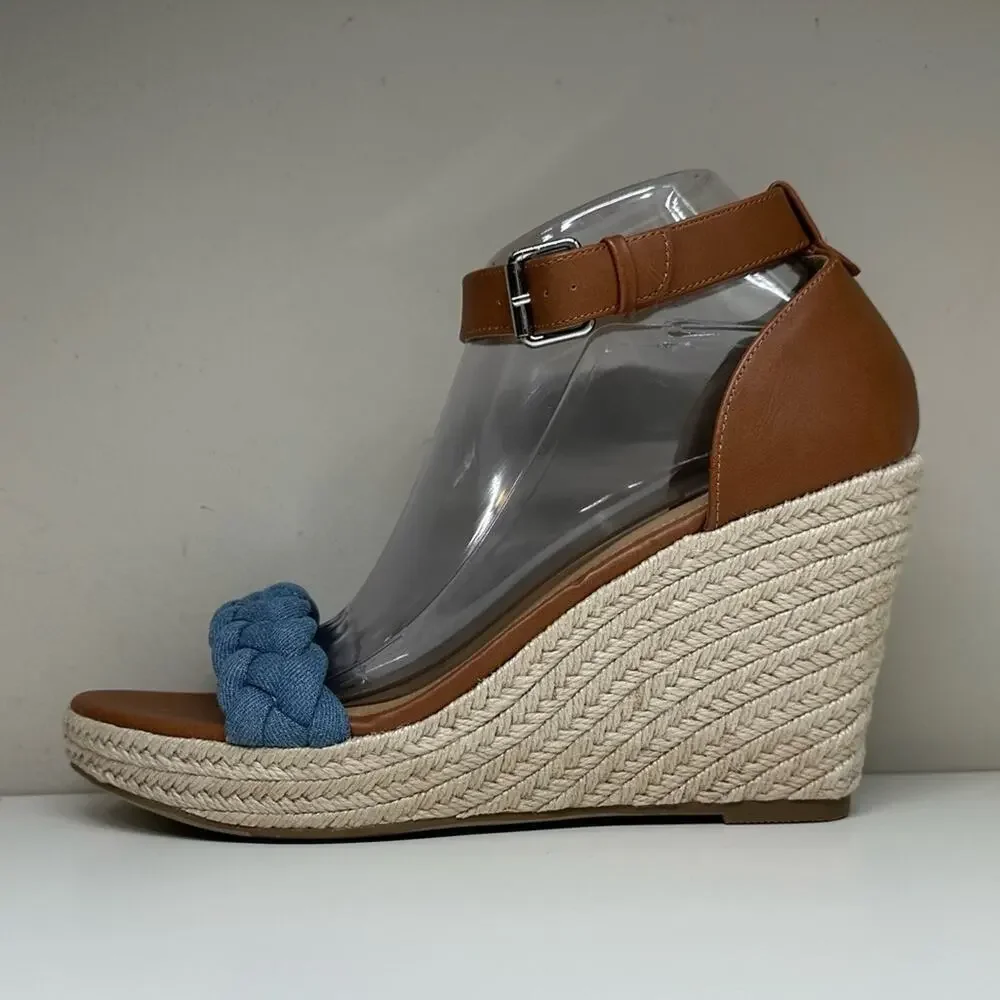 NWOB | DV Dolce Vita | Decatur Espadrille Wedge Sandals | Brown/Blue | Various